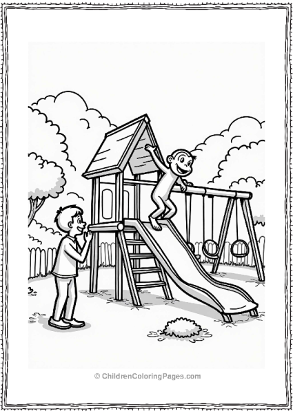 Curious George At The Playground Free PDF Printable