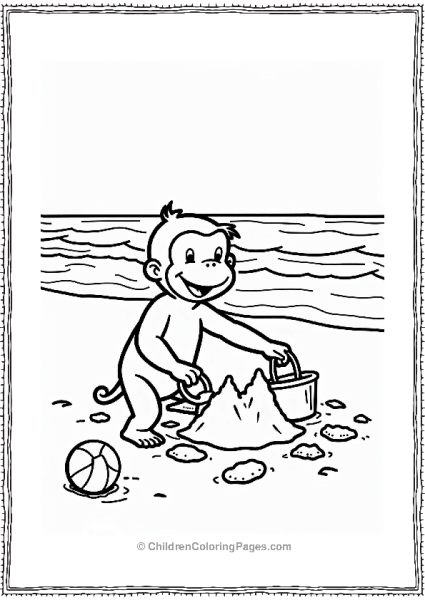 Curious George Building A Sandcastle Free PDF Printable