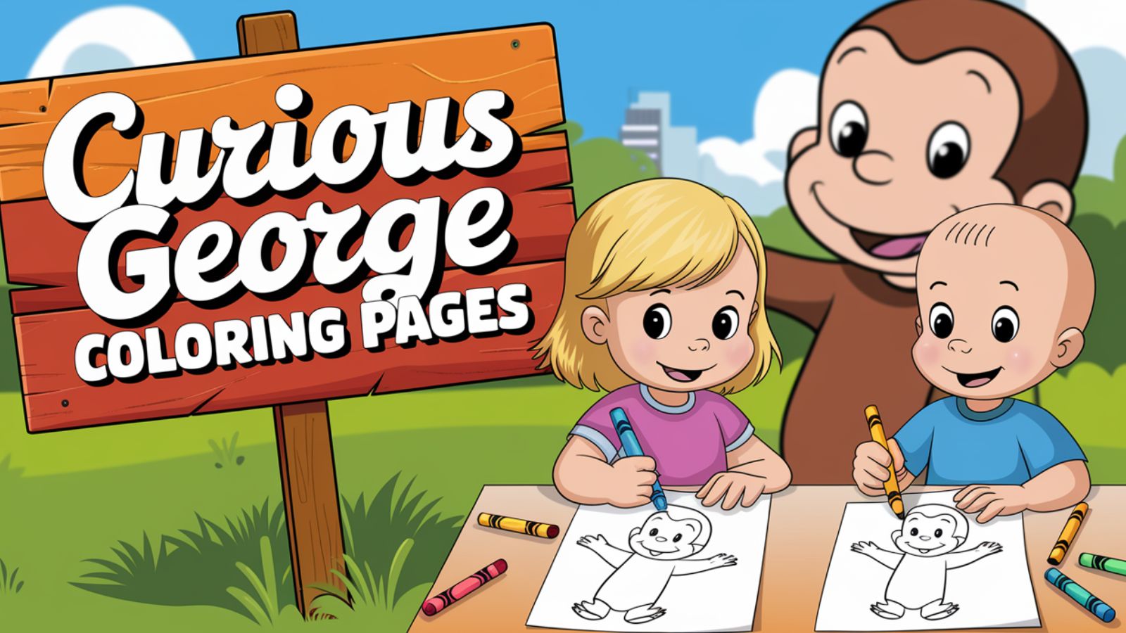 Curious George Coloring Pages – Free PDF Printables 🐵🎩