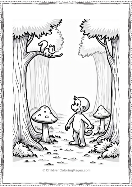 Curious George Exploring A Forest Free PDF Printable