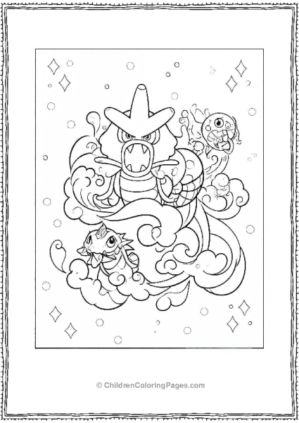 Cute Gyarados Free PDF Printable