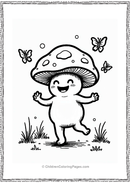 Dancing Portobello Mushroom In A Clearing Free PDF Printable