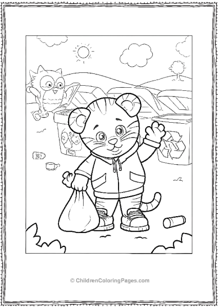 Daniel Tiger In A Hoodie Free PDF Printable
