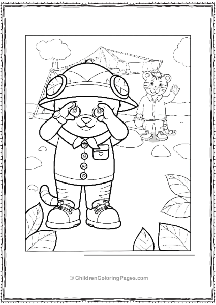 Daniel Tiger In A Safari Hat Free PDF Printable