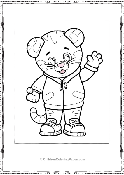 Daniel Tiger Waving Free PDF Printable