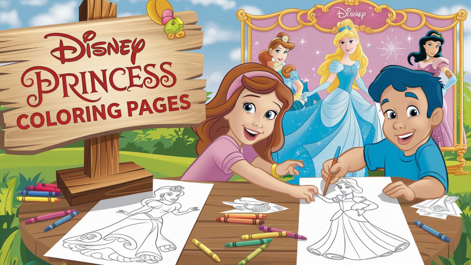 Disney Princess Coloring Pages – Free PDF Printables 👸🌍👑