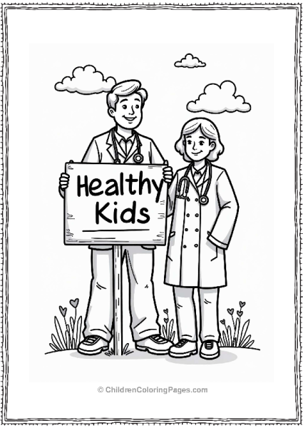 Doctor Nurse At Healthy Kids Fair Free PDF Printable