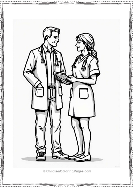 Doctor Nurse Collaborating On Patient Care Free PDF Printable