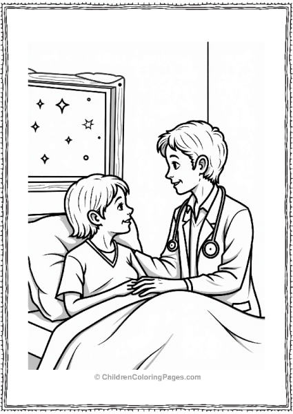 Doctor Nurse Doctor Speaking To Patient At Night Free PDF Printable