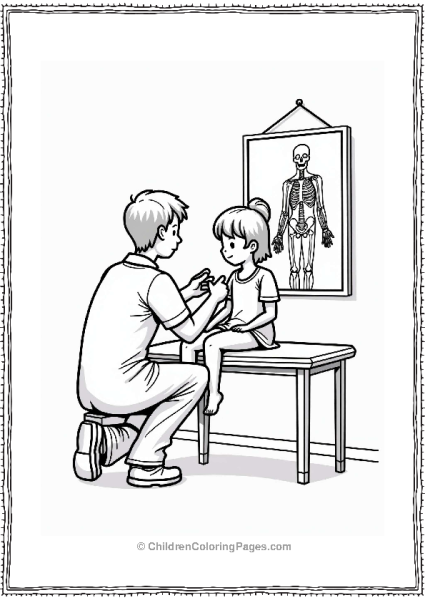 Doctor Nurse Examining Anatomy Free PDF Printable