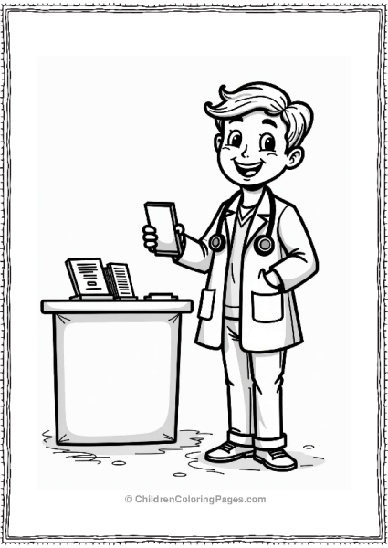Doctor Nurse Friendly Doctor At Health Fair Free PDF Printable