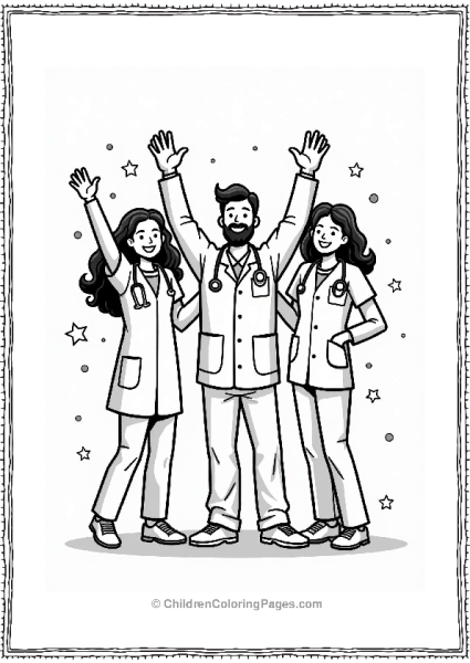 Doctor Nurse Healthcare Team Celebration Free PDF Printable