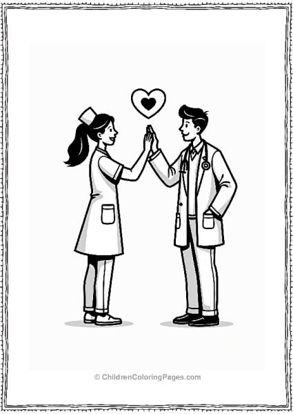 Doctor Nurse High Fiving After Treatment Free PDF Printable
