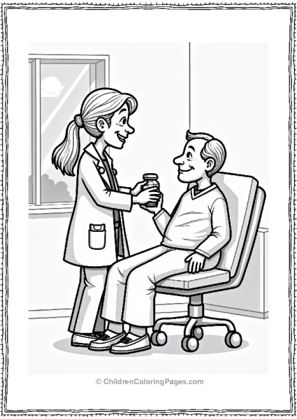 Doctor Nurse Nurse Assisting Elderly Patient Free PDF Printable