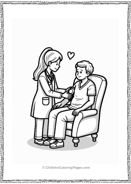 Doctor Nurse Nurse Taking Blood Pressure Of Elderly Patient Free PDF Printable