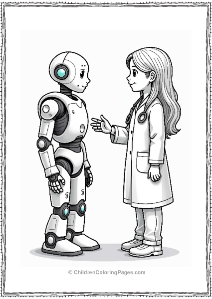 Doctor Nurse Nurse With Medical AI Robot Free PDF Printable