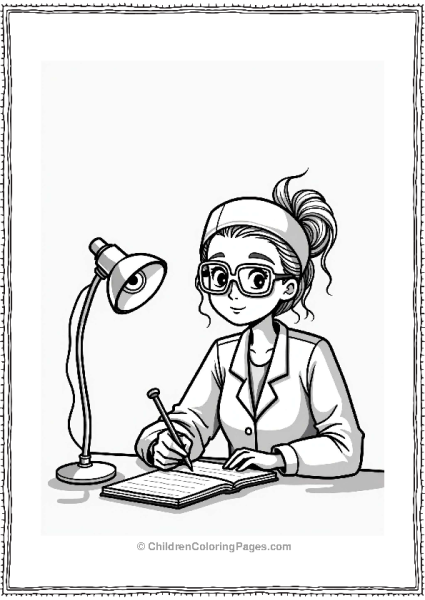 Doctor Nurse Nurse Writing Notes At Night Free PDF Printable
