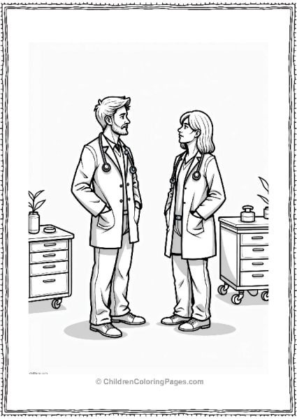 Doctor Nurse Team Huddle Free PDF Printable