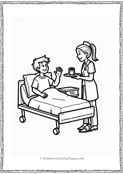 Doctor Nurse With A Happy Patient Free PDF Printable
