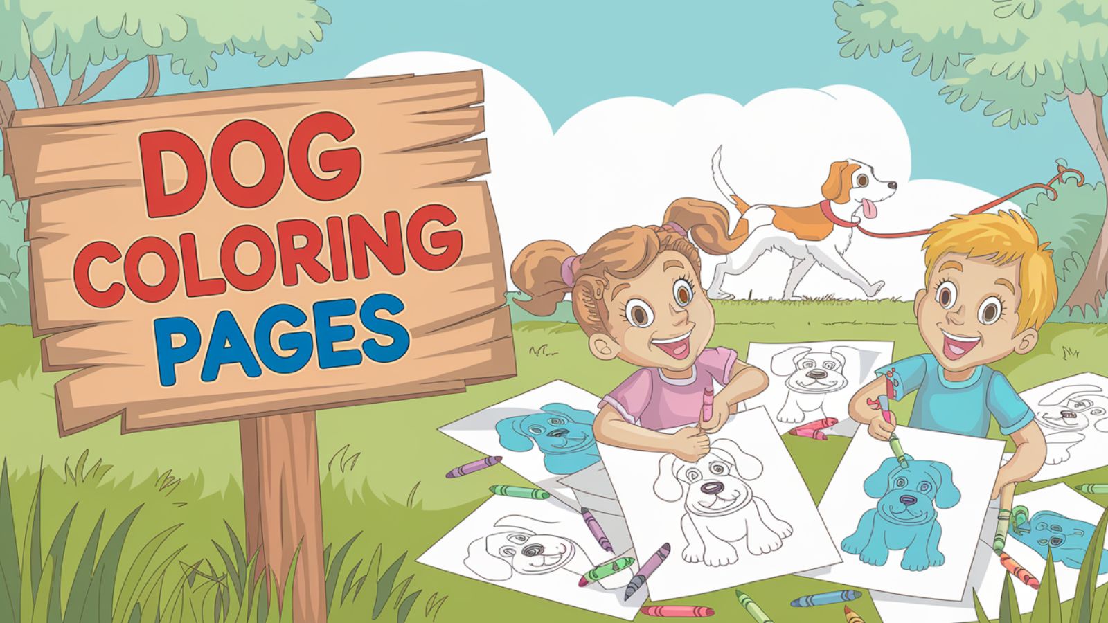 Dog Coloring Pages – Free PDF Printables 🐾🐶🖍️🐕
