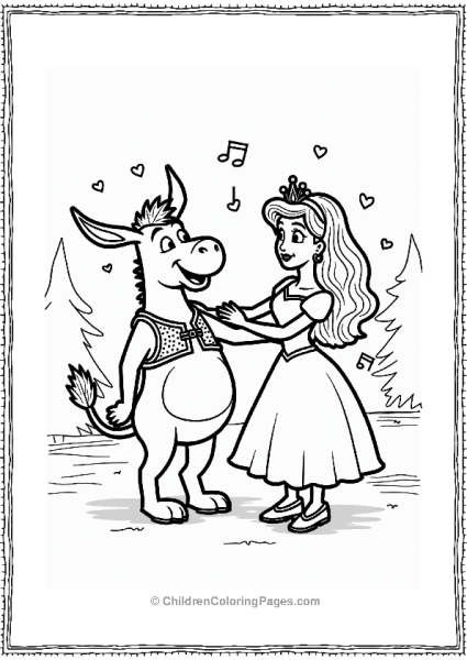 Shrek Donkey And Fiona Dancing Free PDF Printable