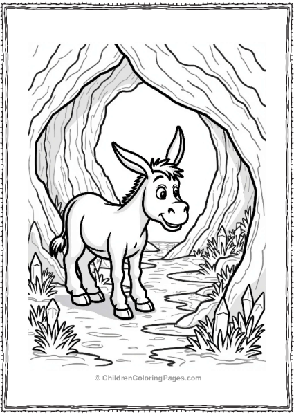 Shrek Donkey Exploring A Magical Cave Free PDF Printable