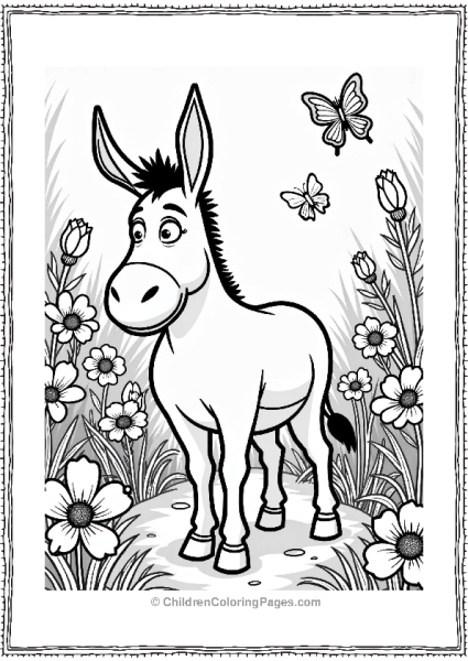 Shrek Donkey In A Dreamy Garden Free PDF Printable