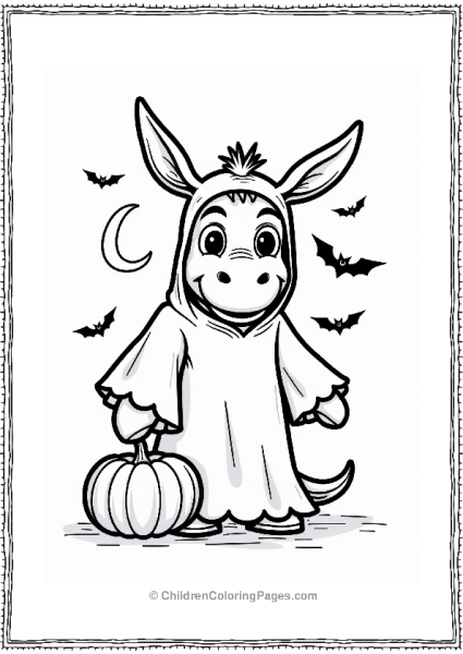 Shrek Donkey In A Halloween Costume Free PDF Printable