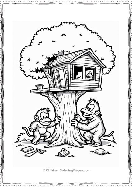 Donkey Kong And Donkey Kong Building A Treehouse Free PDF Printable