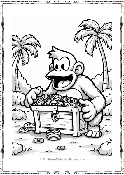 Donkey Kong And The Treasure Chest Free PDF Printable