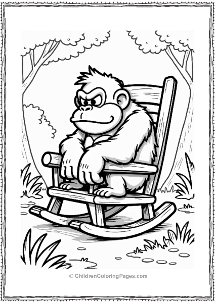 Donkey Kong In A Rocking Chair Free PDF Printable