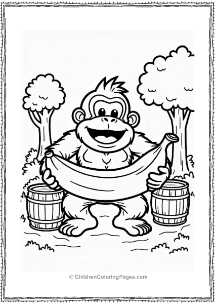 Donkey Kong With A Banana Free PDF Printable