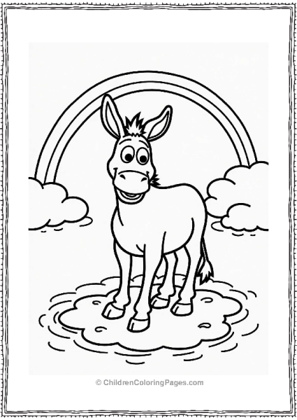 Shrek Donkey On A Floating Island Free PDF Printable