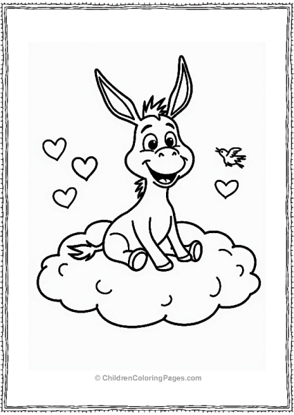 Shrek Donkey Riding A Cloud Free PDF Printable