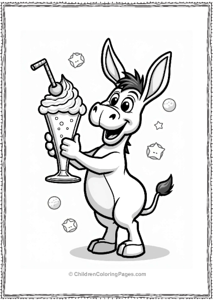 Shrek Donkey With A Milkshake Free PDF Printable