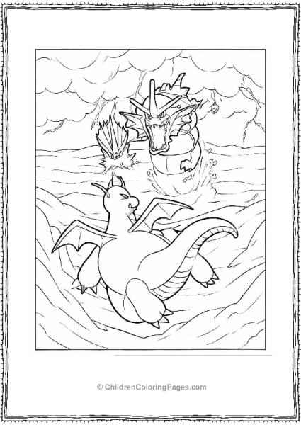 Dragonite Versus Gyarados Free PDF Printable