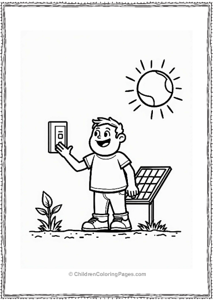 Earth Energy Saver Turning Off The Light Free PDF Printable