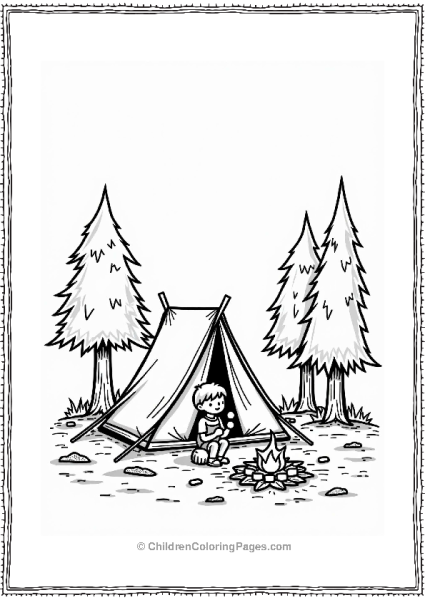 Earth Theme Camping Adventure In The Forest Free PDF Printable