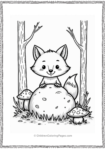 Earth Theme Charming Fox In The Woods Free PDF Printable