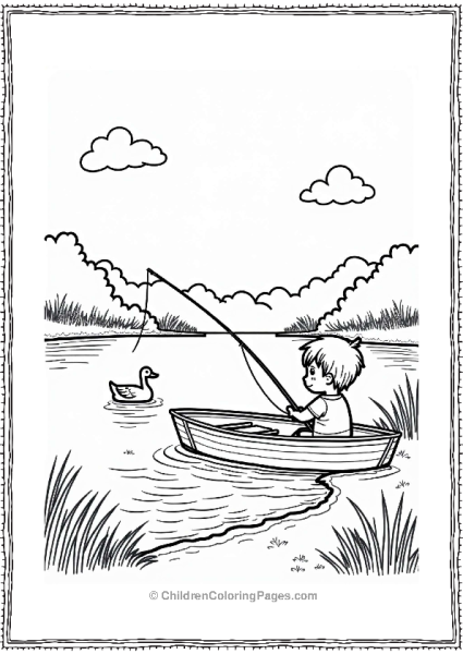 Earth Theme Fishing Day By The Lake Free PDF Printable