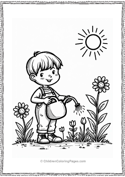 Earth Theme Gardening Fun With A Child Free PDF Printable