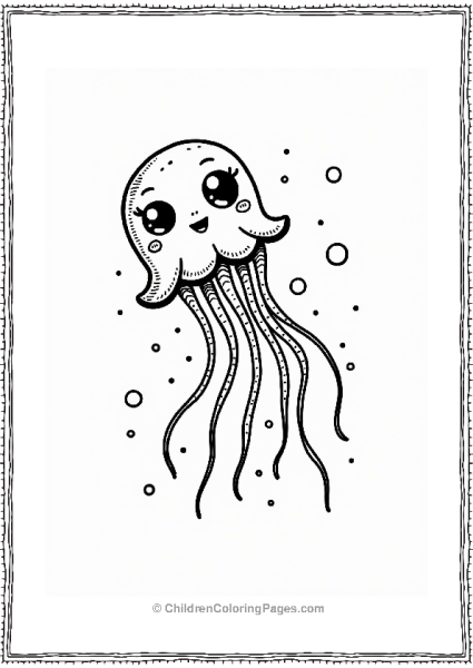 Earth Theme Jellyfish Dance In Minimalist Waves Free PDF Printable