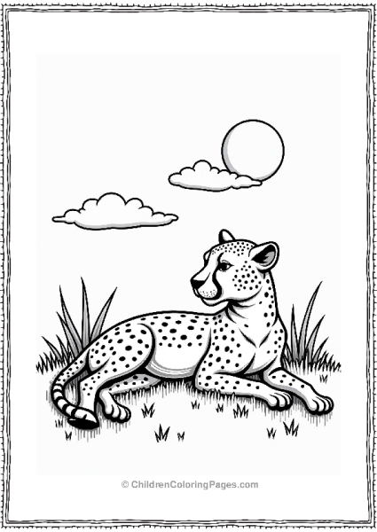 Earth Theme Sleek Cheetah Under The Sun Free PDF Printable