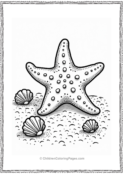 Earth Theme Starfish And Shells On Ocean Floor Free PDF Printable