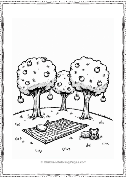 Earth Theme Urban Orchard With Fruit Trees Free PDF Printable