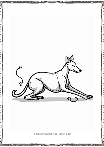 Elegant Greyhound Stretching Free PDF Printable