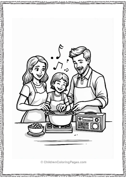 Family Cooking With Music Free PDF Printable