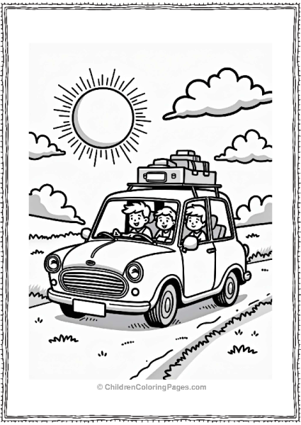 Family Road Trip In A Ford Car Free PDF Printable