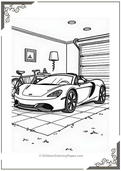 Family Sports Cars In A Cozy Garage Free PDF Printable