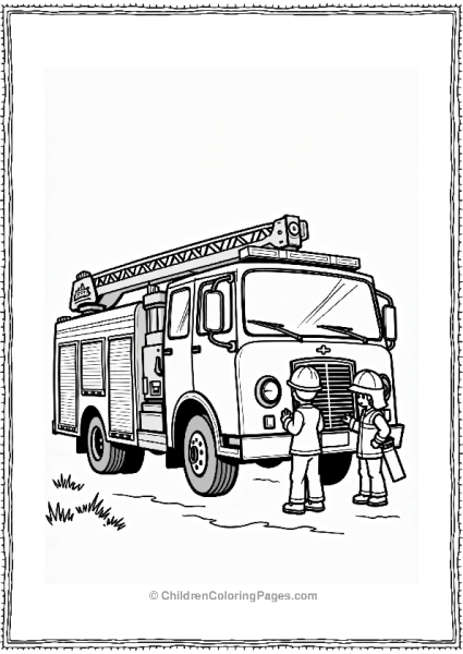 Fire Truck And Firefighter Demonstration Free PDF Printable